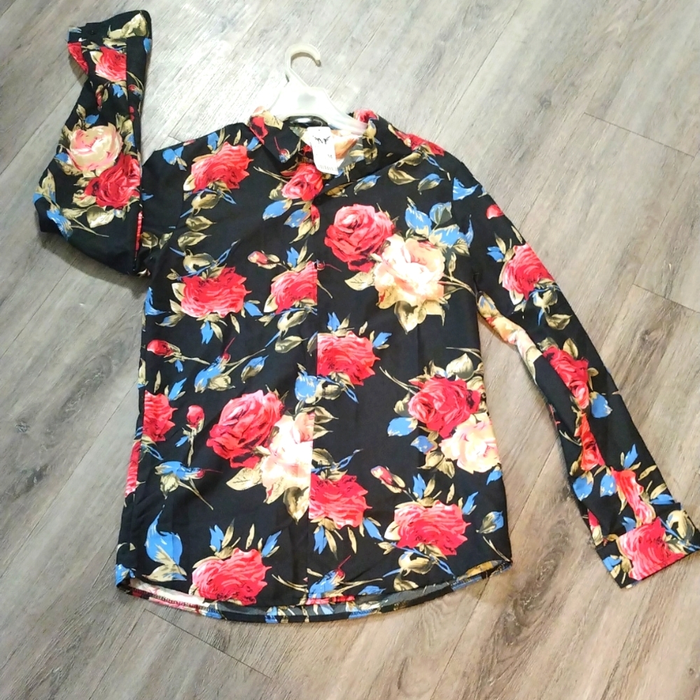 Mens floral button down